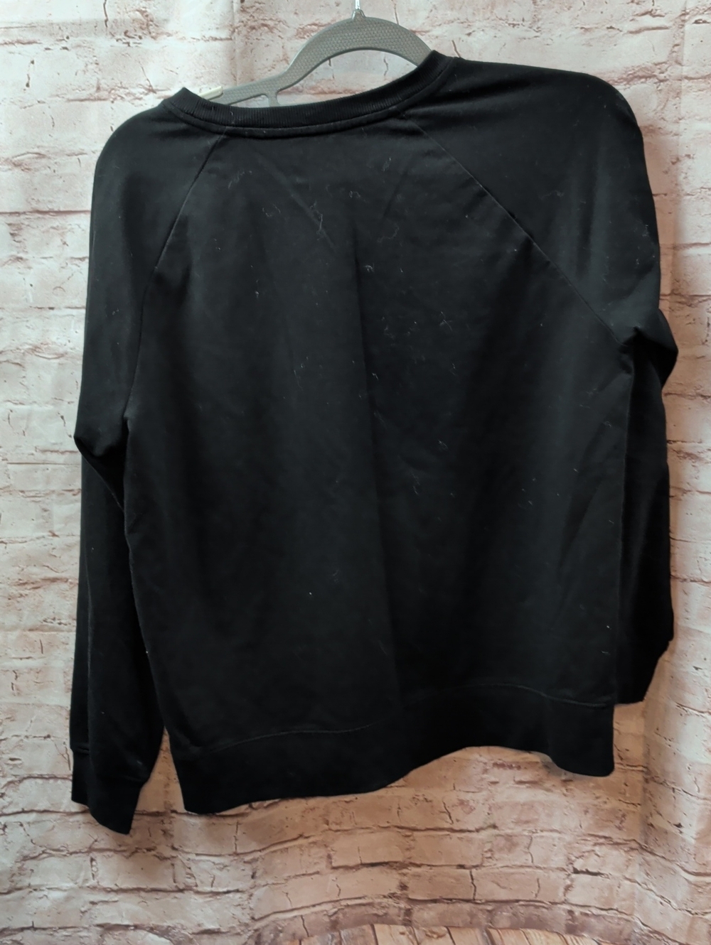 Michael Kors Black Crewneck Sweatshirt with Gold MK Print Medium Like New - Picture 4 of 4